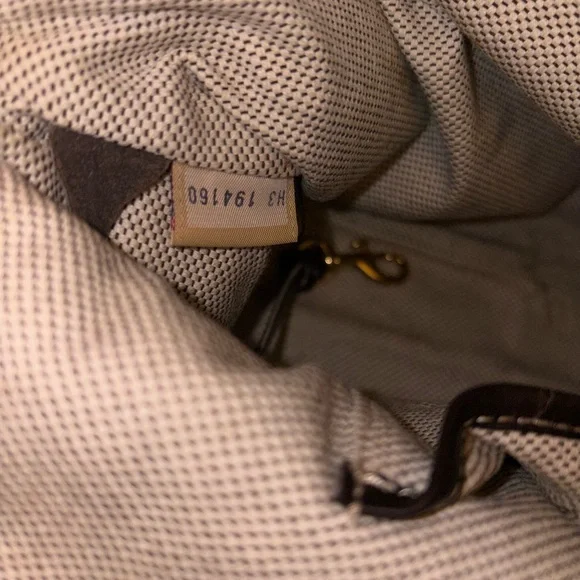 Dooney & Bourke DB Monogram Mini Backpack Brown Leather Trim Small Bag - Picture 10 of 11